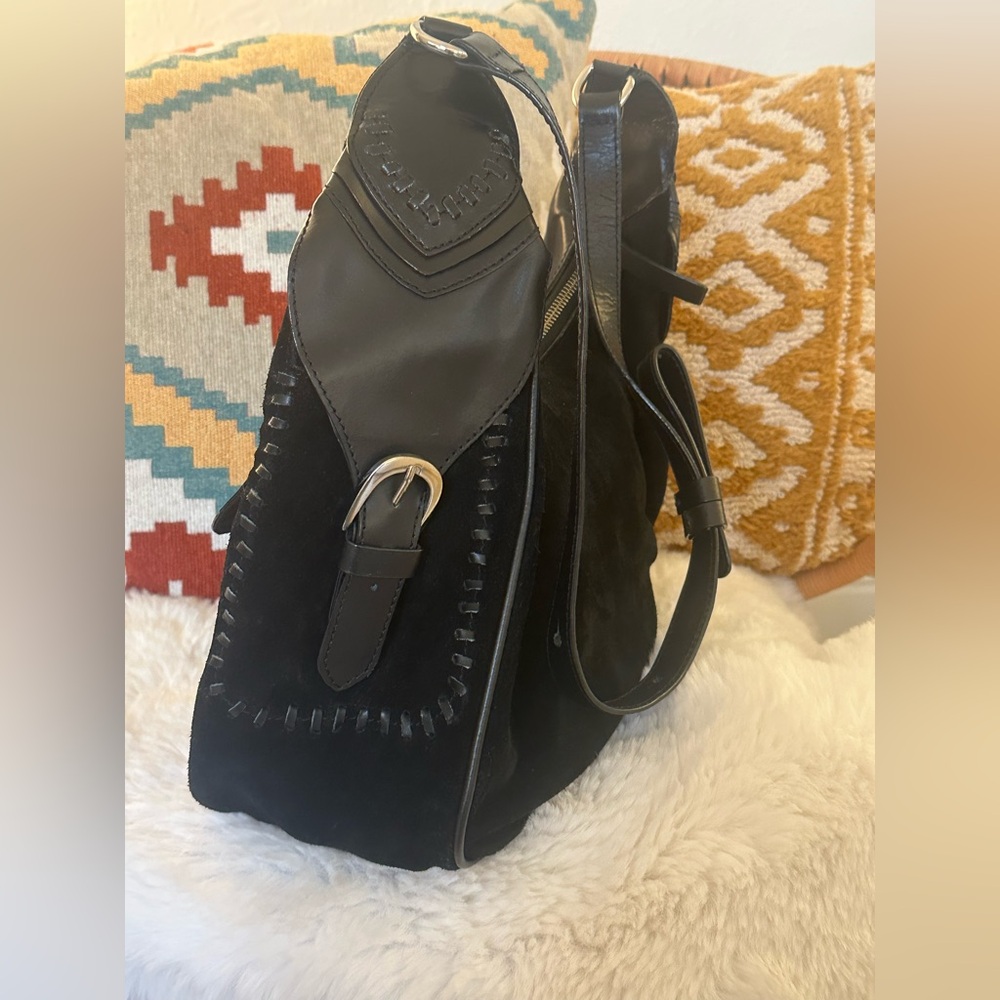 Zara Black Leather and Suede Coastal Cowboy Purse - Picture 3 of 13